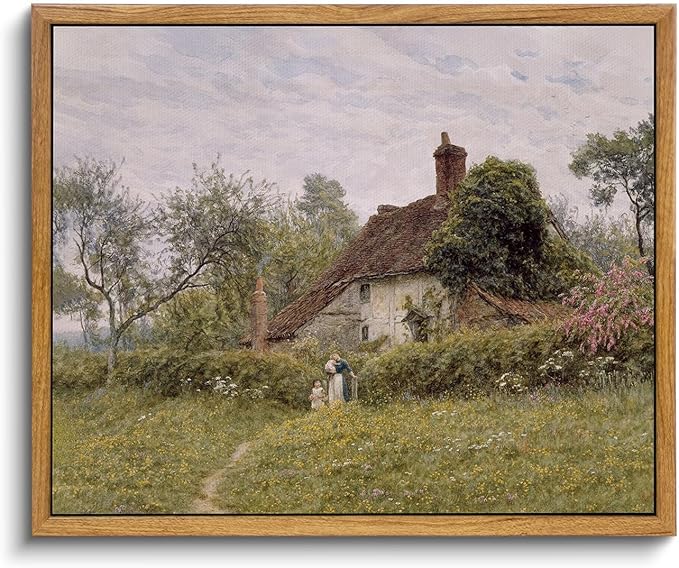 InSimSea Framed Canvas Wall Art Vintage Decor, Landscape Wall Art Prints by InSimSeaArt