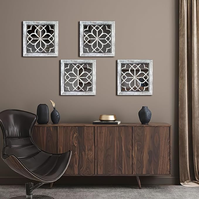 Set of 4 Boho Wall Mirrors - Image 8