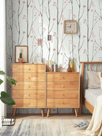 Timeet 197"x16" Floral Wallpaper Peel and Stick Wallpaper White and Pink - Image 4