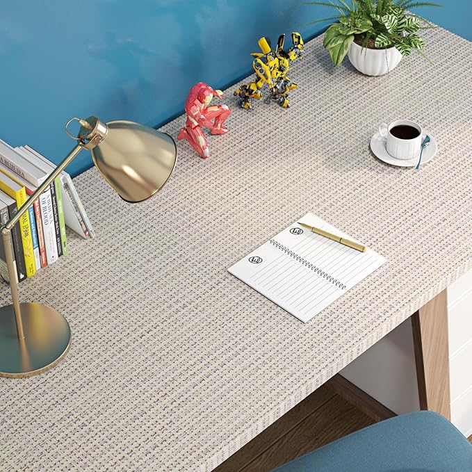 FunStick Beige Weave Grasscloth Peel and Stick Wallpaper Textured Wallpaper - Image 6