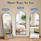DUMOS 56"x15" Arched Full Length Floor Mirror, Full Body Mirror - Image 3