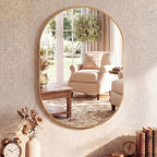 DUMOS 20" x 30" Oval Bathroom Mirror, Tempered Glass, Morden Vanity Mirror by DumosLifestyle
