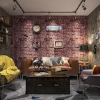 10PCS 3D Wall Panels Peel and Stick 3D Brick Wallpaper Peel and Stick Faux - Image 2