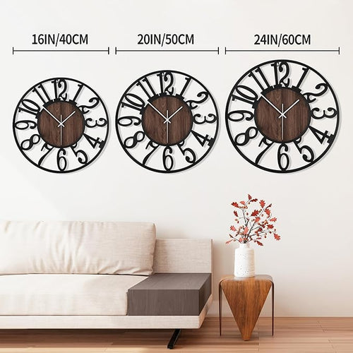 1st owned Large Wall Clock for Living Room Decor- 20" Decorative Antique Silent - Image 2