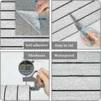 White/Grey Wood Slat Panels for Interior Wall Decor Self Adhesive Textured 3D - Image 4