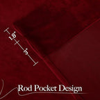 NICETOWN Christmas Red Velvet Curtains 96 inches Long - Image 8