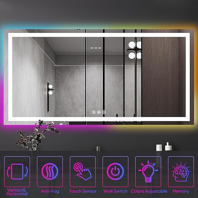 Antok 32"x 72" LED Bathroom Mirror - Image 8