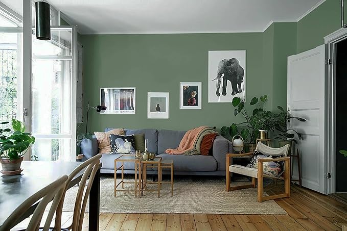 Dimoon 590''x17.7'' Green Peel and Stick Wallpaper Contact Paper Modern Self - Image 8