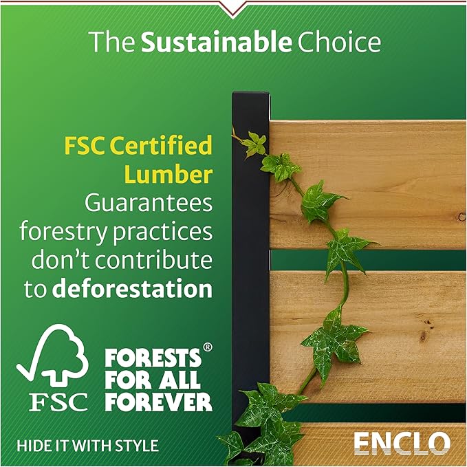 5ft H x 3.2ft W No Dig Enclo Fairmont Cedar Wood Privacy Screen, Great to Hide - Image 9