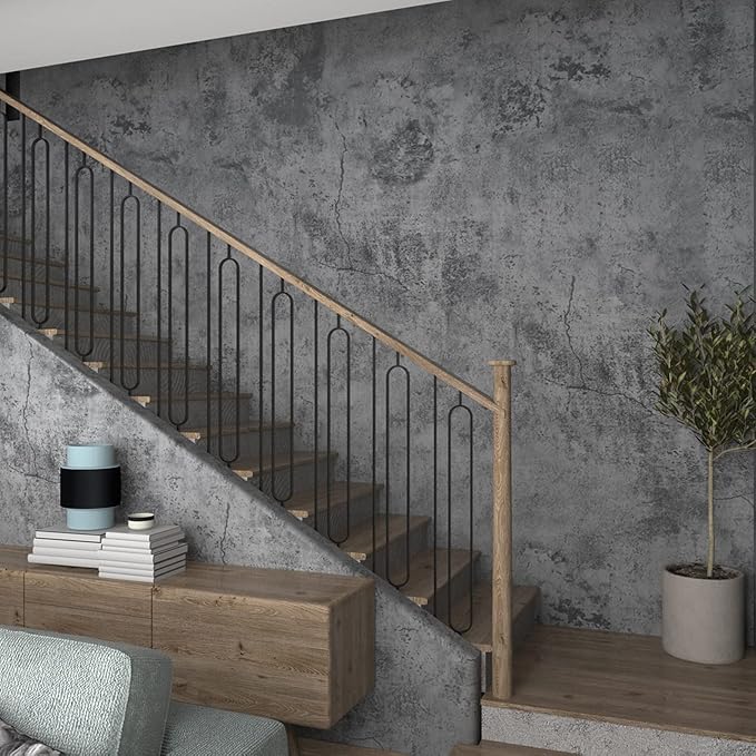 3yecao 16"×591" Large Size Extra Thick Grey Blue Concrete Wallpaper Peel and - Image 8