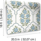 NuWallpaper x Society Social Floral Bazaar Green and Blue Peel and Stick - Image 6
