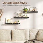 RALGEND Floating Shelves for Wall, 1.5" Thick Wall Shelf Set of 3 - Image 6