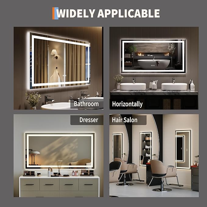 GarveeHome 50x26 LED Bathroom Mirror - Image 7