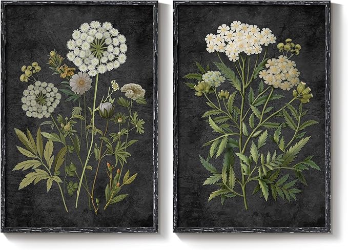 Large Framed Vintage Botanical Wall Art - Image 9