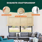 Bamboo Roller Blinds Shades, Outdoor Bamboo Roll Up, Vertical Lifting, - Image 3
