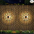 4 Pack Large Solar Fence Lights Metal Solar Powered Outdoor Wall Deck Step by gardencave