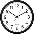 Bernhard Products Black Wall Clock Silent Non Ticking by BernhardProducts