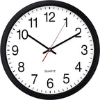 Bernhard Products Black Wall Clock Silent Non Ticking by BernhardProducts