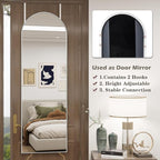 Door Mirror, Arched Full Length Mirror Over The Door, Wall Mirrors - Image 3