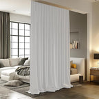 Room Divider Curtains for Rod, 15 ft Wide x 9 ft Tall, 1 Panel by RoomDarkning