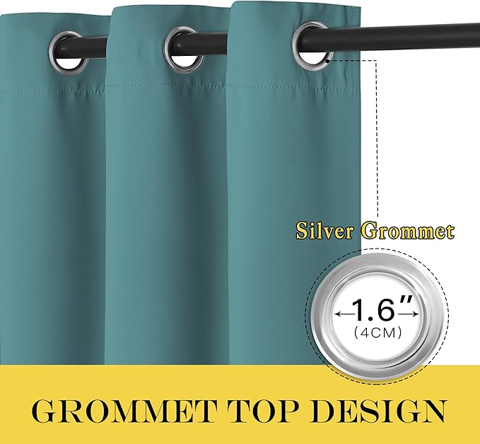 NICETOWN Blackout Curtains 72 inches Long, Grommet Privacy Window Treatment - Image 6