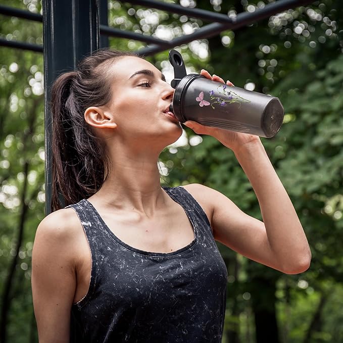 6 Sheets Natural Transparent Flower Stickers and 40 Pcs Realistic Butterfly Stickers for Stanley Cup Decoration,Cute Waterproof Flower Butterfly Decal Stickers for Tumbler DIY Iris