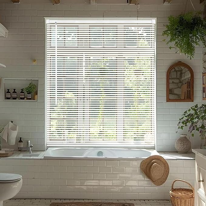 Cordless Vinyl Mini L Blinds 43" W x 72" H, Light Filtering, Arrive 1/2 Inch by Unknown