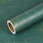VEELIKE Distressed Teal Gold Metallic Wallpaper Peel and Stick Plaster Concrete - Image 8