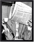 Poster Master Woman Reading Newspaper by PosterMaster