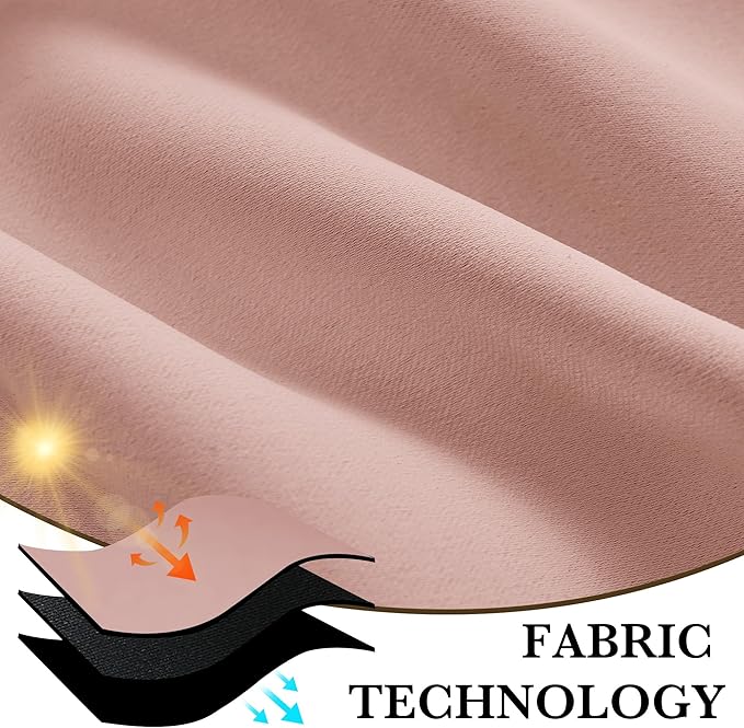 RYB HOME Bedroom Blackout Curtains 72 inches Long, 100% Blackout Thermal - Image 7