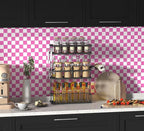 Modern Peel and Stick Wallpaper Pink and White Mosaic Checkered Contact Paper - Image 2