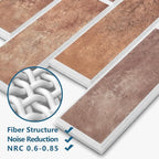 8-Pack 3D Faux Brick Acoustic Wall Panels, 11.8" x 11.8" PET Soundproof & Noise - Image 3