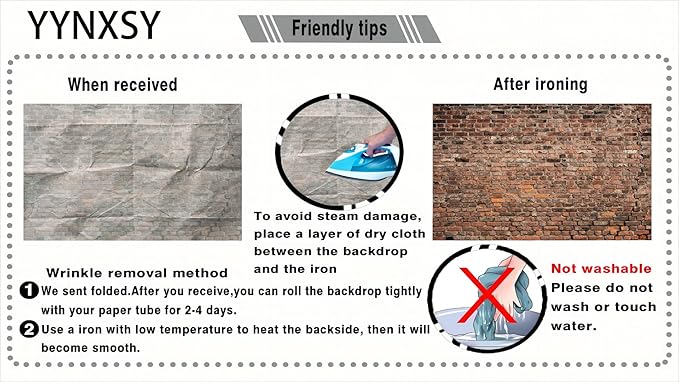 YYNXSY 6X4FT Large Fabric Brick Background - Image 7