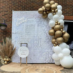 COKAOBE Matte White Sequin Wall Backdrop, Photo Backdrops - Image 7