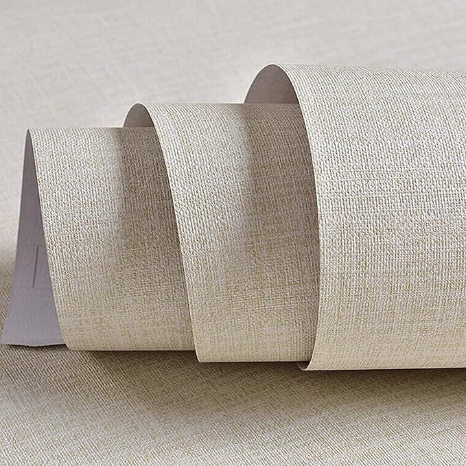 TANONE Contact Paper Peel and Stick 23.6" W X276 L, Grasscloth Wallpaper Self by TANONE