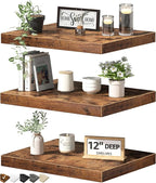 QEEIG 12" Deep Floating Shelves by QEEIG