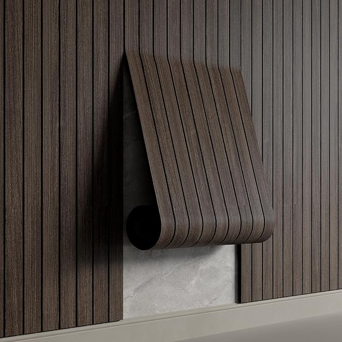 YU LI 3DH Peel and Stick PVC Slat Wall Panel 118"x15.75" Self-Adhesive Thick by YULI3DH