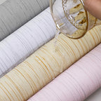White Grasscloth Peel and Stick Wallpaper A Set of 23.6" X 480" Self-Adhesive - Image 5