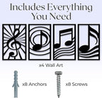 GALLERY GRACE Metal Wall Art Decor – 11" x 16" Set of 4 Single Line Abstract - Image 7