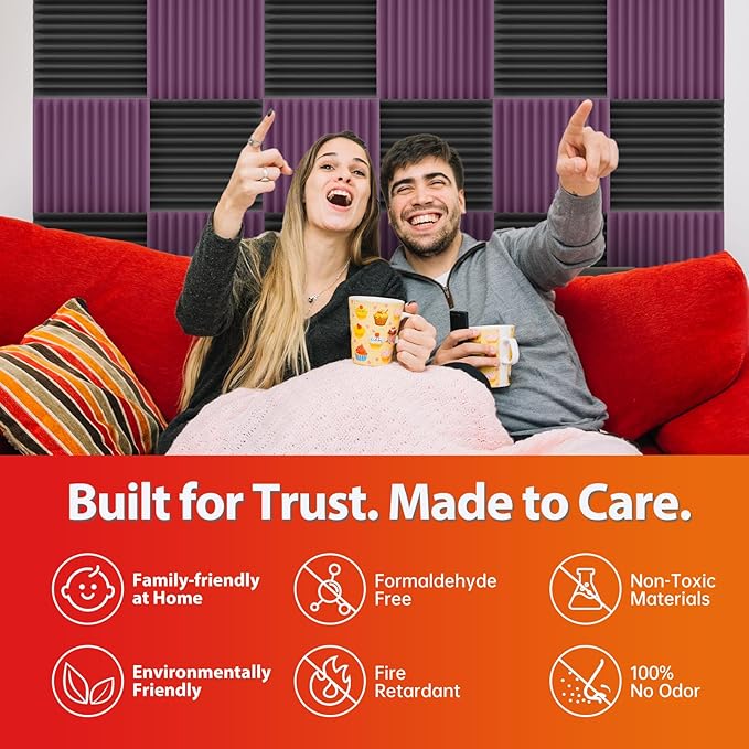 12 Pack Acoustic Panels – Sound Proof Foam Panels - Image 5