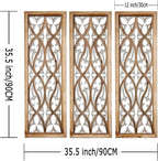 XIAOAIKA Hand Carved Boho Wood Wall Art - Image 2