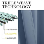 NICETOWN Triple Weave Thermal Insulated Ring Top Blackout Window Curtains - Image 4
