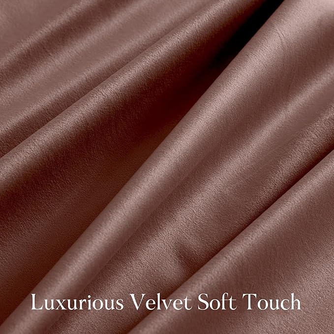 NICETOWN Pink Velvet Curtains 108 inches - Image 5