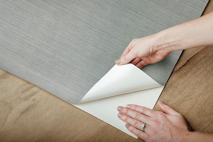 York Wallcoverings Natural Sisal Slate Peel and Stick Grasscloth Wallpaper - Image 5