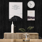 Black Grasscloth Peel and Stick Wallpaper Texture Contact Paper A Set of 15.7" - Image 3