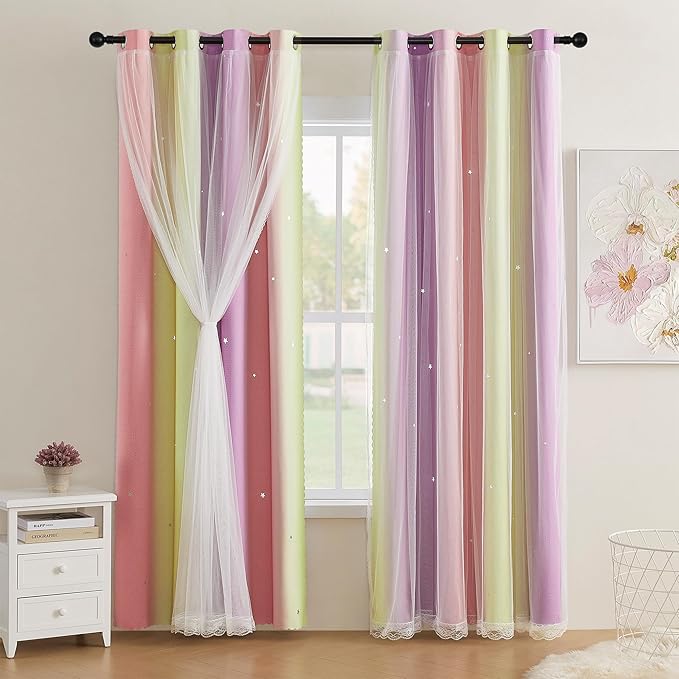 XiDi Pink Blackout Curtains for Bedroom Decor by Addsomecolortolife