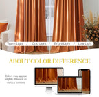 NICETOWN Orange Velvet Curtains 96 inch Long - Image 8