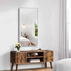KOCUUY Silver Framed Mirror, HD Tempered Glass, Anti-Rust Frame, Modern Design - Image 7