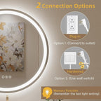 LOVESPEJO 24" Round LED Bathroom Mirror - Image 6
