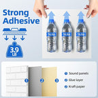 20 Pack Acoustic Panels with Self Adhesive, Soundproof Wall Panels, Brick Sound - Image 4